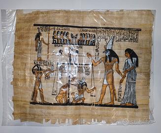 Papiro egiziano realizzato e dipinto a mano