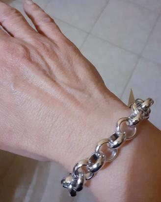 Bracciale ad anellini in alluminio