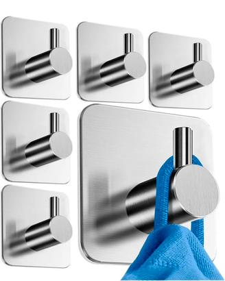 6 Pezzi Appendi Accappatoio Bagno