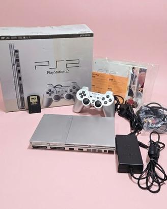Sony Playstation 2 slim silver cib