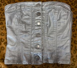 Top Argento Brillantinato pull & bear