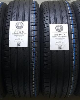 4 GOMME 215 60 17 KLEBER A66282