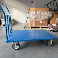 2X Carrello da magazzino con sponda e pianale