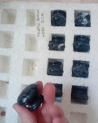 pomelli bottone nero 3cm
