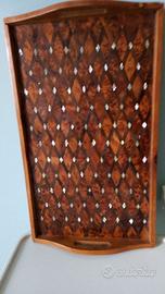 Vassoio di legno e madreperla