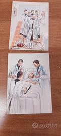 due cartoline illustrate militari