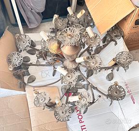 lampadario vintage,anni 50 da sistemare