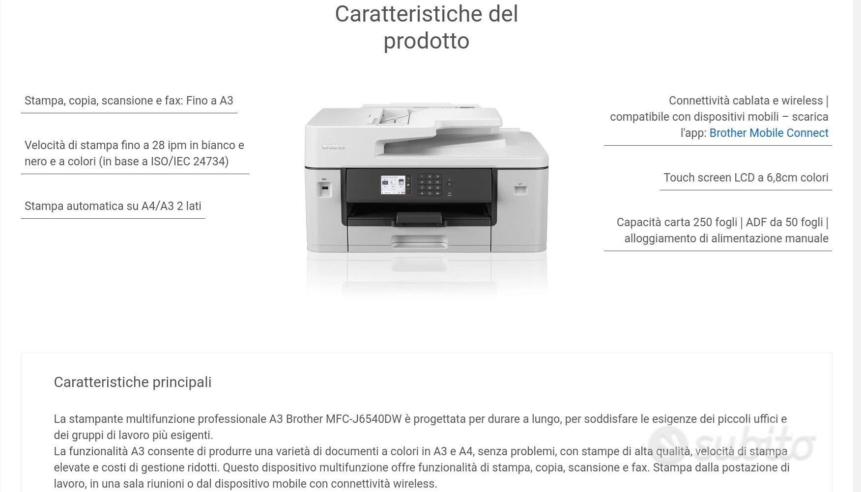 MFC-J6540DW, Stampante multifunzione inkjet