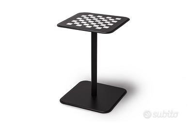 Tavolino Chess a Scacchiera in Cuoio