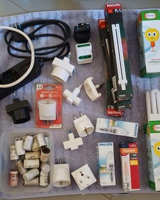 Materiale elettrico: lampadine, ciabatte, prese...
