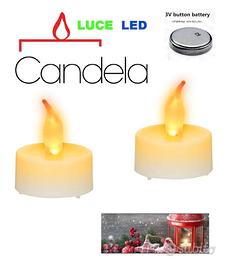Set2 Candele decorative luce Natale LED tremolante