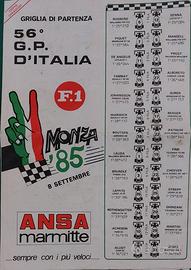 Griglia di partenza 56° Gran Premio D'Italia