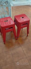 set di sgabelli rossi bistrot 