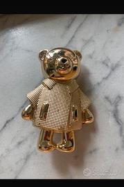 Spilla Max Mara orsetto dorata con brillantini