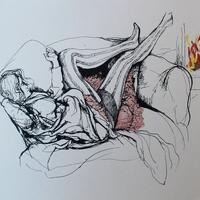 Renato Guttuso - Marta accanto al camino