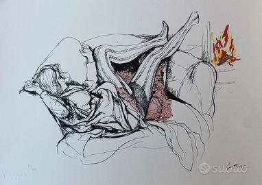 Renato Guttuso - Marta accanto al camino