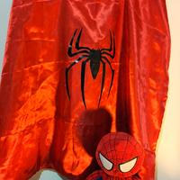 SET Spiderman mantello maschera peluche 