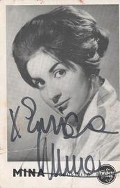 MINA - Cartolina originale della RCA autografata