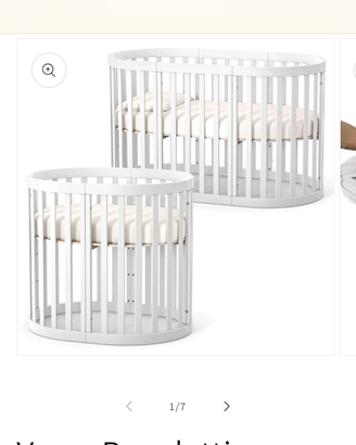 Culla lettino ovale feritre Made in italy