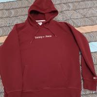 Felpa con cappuccio Tommy Jeans bordeaux