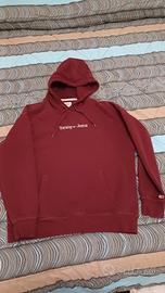 Felpa con cappuccio Tommy Jeans bordeaux