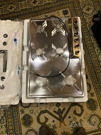 Piano cottura 6 fuochi acciaio inox Alpes