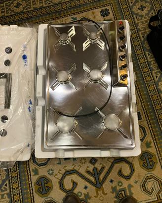 Piano cottura 6 fuochi acciaio inox Alpes