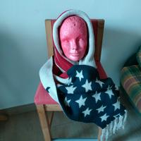 Sciarpa a stelle e strisce. Double face  Alcott