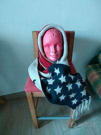 Sciarpa a stelle e strisce. Double face  Alcott