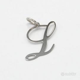 Ciondolo in oro bianco 18 kt iniziale " L "  E.3