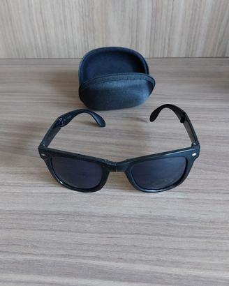 Occhiali da sole pieghevoli UV400 custodia rigida