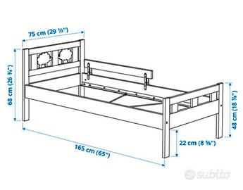 due lettini Ikea bianchi