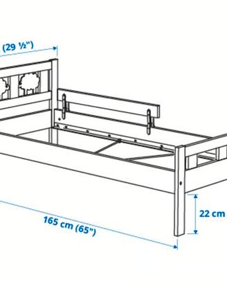 due lettini Ikea bianchi