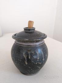 Vaso porta miele artigianale in gres
