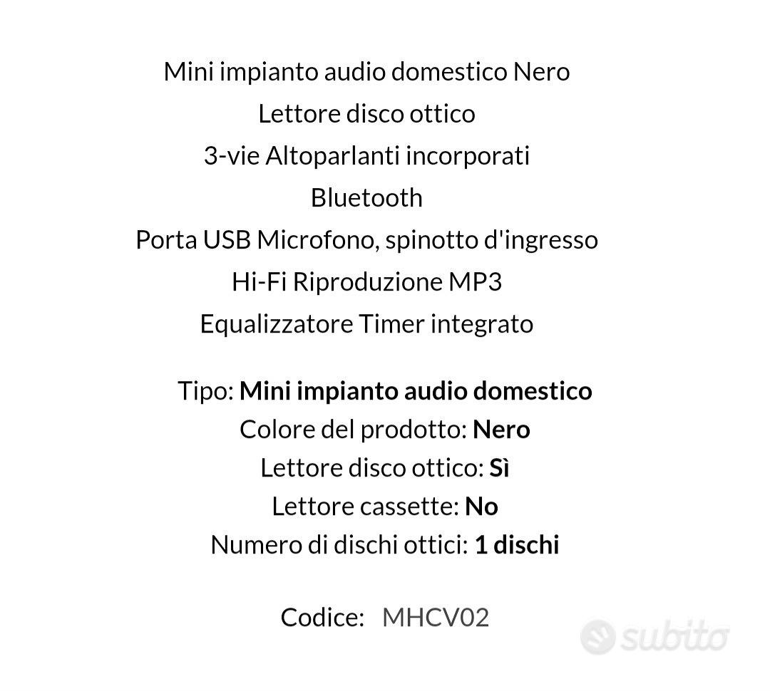 impianto stereo Sony Audio/Video In vendita a Taranto