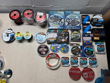 STOCK ACCESSORI PESCA Fili, Piombi,Portacanne altr