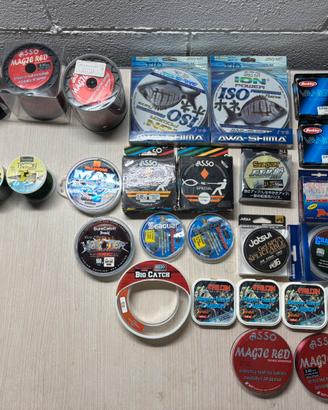 STOCK ACCESSORI PESCA Fili, Piombi,Portacanne altr