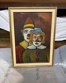 Dipinti Due Clown Firmato G.De mori