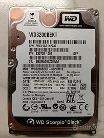 Hard Disk WD Scorpio Black 320GB SATA 2,5".
