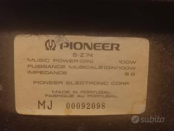 coppia di casse acustiche Pioneer S-Z74 in legno