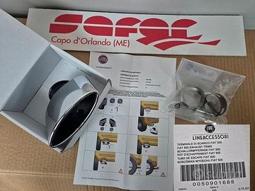 FIAT 500 TERMINALE SCARICO CROMATO