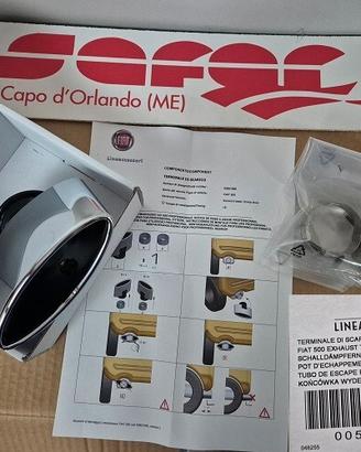 FIAT 500 TERMINALE SCARICO CROMATO