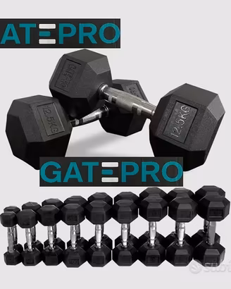 kit dumbells gommati GATEPRO 13coppie promozione