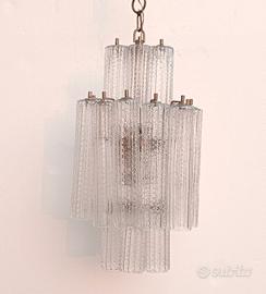 Lampadario in vetro di Murano stile Venini 