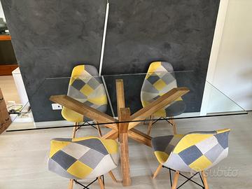 Tavolo JYSK AGERBY  + 4 sedie patchwork