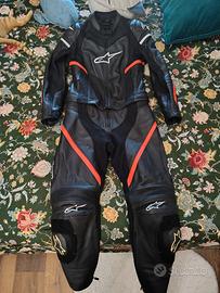 Tuta moto in pelle Alpinestar da donna taglia 42