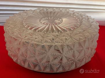 Plafoniera in vetro vintage stile Mid-Century.