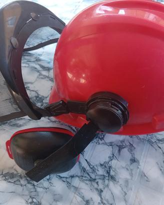 Einhell elmetto protettivo con cuffie+visiera