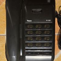 Telefono fisso con microcassette di colore nero -