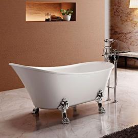 Vasca Freestanding piedini Cromati stile Retrò